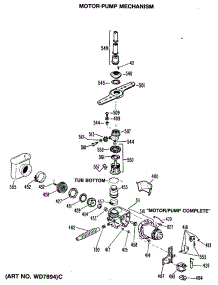 03 - Motor-Pump Mechanism parts for Ge Dishwasher GSD1125S40 from AppliancePartsPros.com