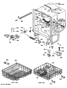 02 - Section2 parts for Ge Dishwasher GSD1150T64 from AppliancePartsPros.com