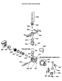 03 - Motor-Pump Mechanism parts for Ge Dishwasher GSD1180T64WW from AppliancePartsPros.com