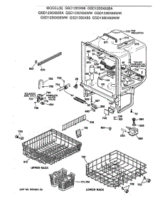 03 - Section3 parts for Ge Dishwasher GSD1180X66WW from AppliancePartsPros.com
