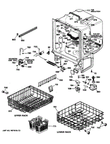 02 - Section2 parts for Ge Dishwasher GSD1205T63BA from AppliancePartsPros.com