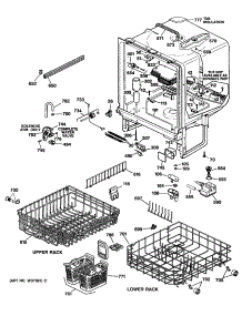 02 - Section2 parts for Ge Dishwasher GSD1425T64BA from AppliancePartsPros.com