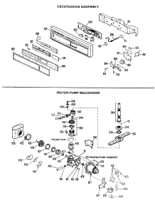 02 - Escutcheon Assembly parts for Ge Dishwasher GSD2200G02 from AppliancePartsPros.com