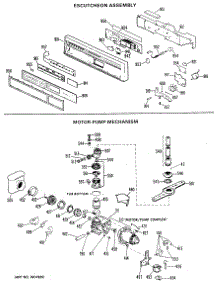 02 - Escutcheon Assembly parts for Ge Dishwasher GSD2200L02 from AppliancePartsPros.com