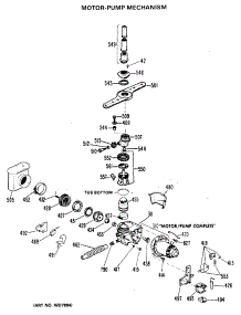 03 - Motor-Pump Mechanism parts for Ge Dishwasher GSD2200M20 from AppliancePartsPros.com