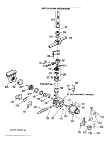 03 - Motor-Pump Mechanism parts for Ge Dishwasher GSD2230L48WA from AppliancePartsPros.com