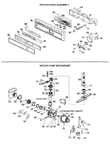 02 - Escutcheon Assembly parts for Ge Dishwasher GSD2400G05 from AppliancePartsPros.com