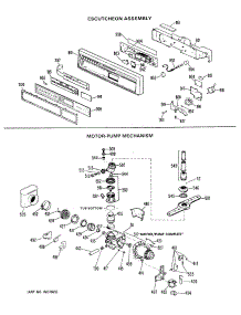 02 - Escutcheon Assembly parts for Ge Dishwasher GSD2400L01 from AppliancePartsPros.com