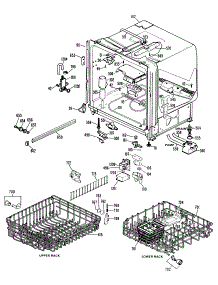 02 - Section2 parts for Ge Dishwasher GSD2800G07 from AppliancePartsPros.com