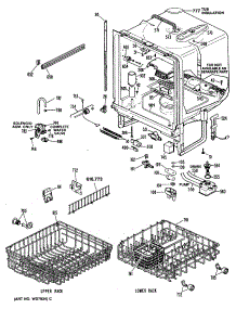 02 - Section2 parts for Ge Dishwasher GSD2800P35 from AppliancePartsPros.com