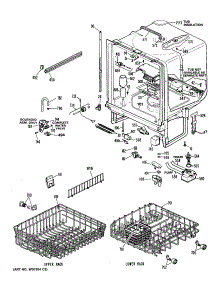 02 - Upper Rack parts for Ge Dishwasher GSD2800S45 from AppliancePartsPros.com