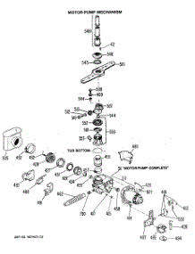 03 - Motor-Pump Mechanism parts for Ge Dishwasher GSD2930S45WA from AppliancePartsPros.com
