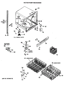 02 - Motor-Pump Mechanism parts for Ge Dishwasher GSD400P-01 from AppliancePartsPros.com