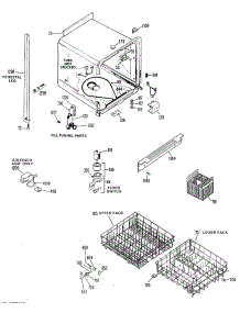 02 - Section2 parts for Ge Dishwasher GSD400Y-06 from AppliancePartsPros.com