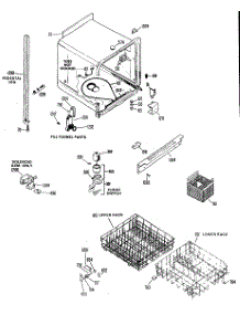 02 - Section2 parts for Ge Dishwasher GSD400YK-01 from AppliancePartsPros.com
