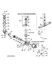 03 - Motor-Pump Mechanism parts for Ge Dishwasher GSD400YK02BK from AppliancePartsPros.com
