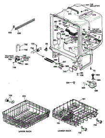 02 - Section2 parts for Ge Dishwasher GSD4210X66AA from AppliancePartsPros.com