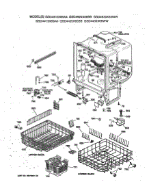 02 - Section2 parts for Ge Dishwasher GSD4430X66WW from AppliancePartsPros.com