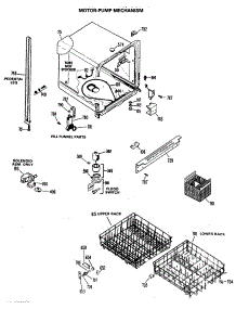 02 - Motor-Pump Mechanism parts for Ge Dishwasher GSD490M-02 from AppliancePartsPros.com