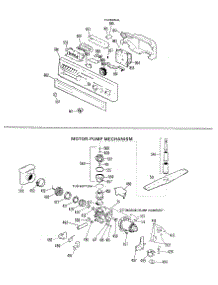 02 - Motor-Pump Mechanism parts for Ge Dishwasher GSD580G-01 from AppliancePartsPros.com