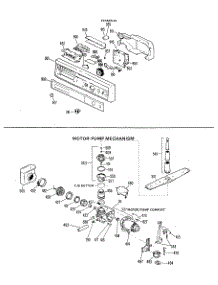 02 - Motor-Pump Mechanism parts for Ge Dishwasher GSD580K-01 from AppliancePartsPros.com