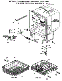 02 - Section2 parts for Ge Dishwasher GSD580P-25WA from AppliancePartsPros.com