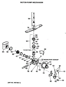 03 - Motor-Pump Mechanism parts for Ge Dishwasher GSD630P-35WA from AppliancePartsPros.com