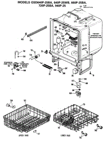 02 - Section2 parts for Ge Dishwasher GSD640P-25BA from AppliancePartsPros.com