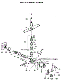 03 - Motor-Pump Mechanism parts for Ge Dishwasher GSD640P-35BA from AppliancePartsPros.com