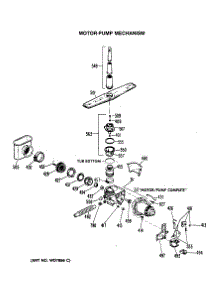 03 - Motor-Pump Mechanism parts for Ge Dishwasher GSD640P-45BA from AppliancePartsPros.com