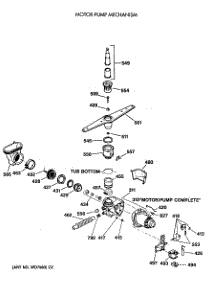 03 - Motor-Pump Mechanism parts for Ge Dishwasher GSD680T-64WW from AppliancePartsPros.com