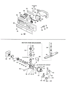 02 - Motor-Pump Mechanism parts for Ge Dishwasher GSD900G-01 from AppliancePartsPros.com