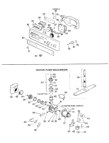 02 - Motor-Pump Mechanism parts for Ge Dishwasher GSD900G-01WA from AppliancePartsPros.com