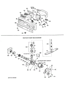 02 - Motor-Pump Mechanism parts for Ge Dishwasher GSD900L-01WA from AppliancePartsPros.com