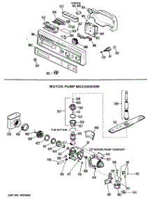 02 - Motor-Pump Mechanism parts for Ge Dishwasher GSD940L-03 from AppliancePartsPros.com