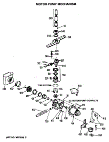 03 - Motor-Pump Mechanism parts for Ge Dishwasher GSD970M-01 from AppliancePartsPros.com