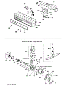 02 - Motor-Pump Mechanism parts for Ge Dishwasher GSD990L-01 from AppliancePartsPros.com