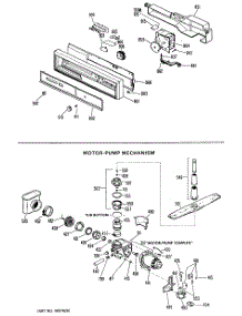 02 - Motor-Pump Mechanism parts for Ge Dishwasher GSD990L-03 from AppliancePartsPros.com