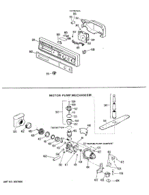 02 - Motor-Pump Mechanism parts for Ge Dishwasher GSM507L-01 from AppliancePartsPros.com