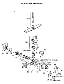 03 - Motor-Pump Mechanism parts for Ge Dishwasher HDA100S-45BW from AppliancePartsPros.com