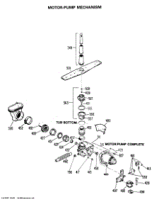 03 - Motor-Pump Mechanism parts for Ge Dishwasher HDA100S-48BA from AppliancePartsPros.com