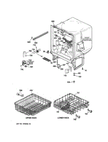 02 - Body Parts parts for Ge Dishwasher HDA105Y-72WH from AppliancePartsPros.com