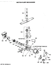 03 - Motor-Pump Mechanism parts for Ge Dishwasher HDA110S-55AW from AppliancePartsPros.com