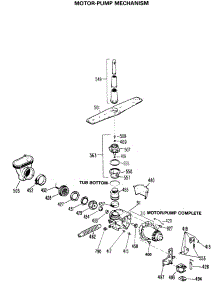 03 - Motor-Pump Mechanism parts for Ge Dishwasher HDA130S-48WW from AppliancePartsPros.com