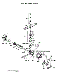 04 - Motor-Pump Mechanism parts for Ge Dishwasher HDA150V-64WA from AppliancePartsPros.com