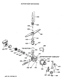 04 - Motor-Pump Mechanism parts for Ge Dishwasher HDA180X-66WW from AppliancePartsPros.com
