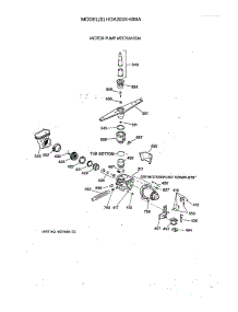 03 - Motor-Pump Mechanism parts for Ge Dishwasher HDA200X-68BA from AppliancePartsPros.com