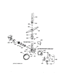 03 - Motor-Pump Mechanism parts for Ge Dishwasher HDA200X-71BA from AppliancePartsPros.com