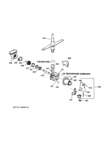 03 - Motor-Pump Mechanism parts for Ge Dishwasher HDA300Y-73BA from AppliancePartsPros.com