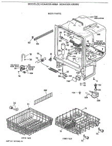 02 - Body Parts parts for Ge Dishwasher HDA430X-68WW from AppliancePartsPros.com